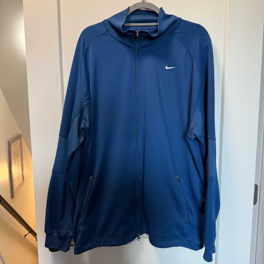 Nike Men's Sphere Dry Full Zip Blue Royal Sweatshirt‎ Athleisure XXL